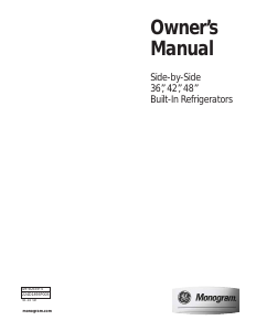 Manual Monogram ZISS360NRCSS Fridge-Freezer