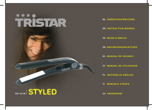 Manual Tristar HD-2378 Hair Straightener