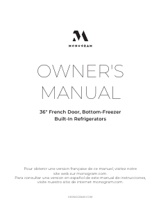 Manual Monogram ZIPS360NZA Fridge-Freezer