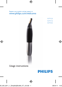 كتيب أداة تهذيب شعر الأنف NT9110 Philips