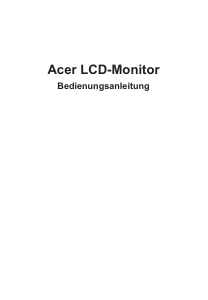 Bedienungsanleitung Acer KA272U LCD monitor