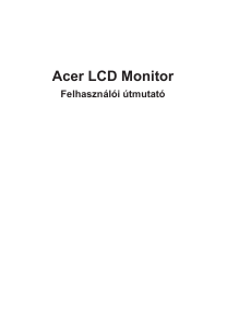 Használati útmutató Acer KA272U LCD-monitor