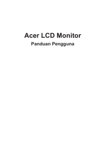 Panduan Acer KA272U Monitor LCD