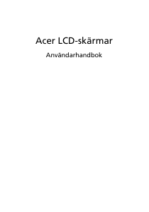 Bruksanvisning Acer KB272HLH LCD skärm