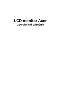 Priročnik Acer KG221QA LCD-zaslon