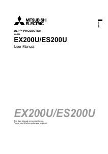 Manual Mitsubishi ES200U Projector