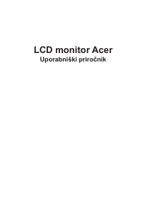 Priročnik Acer KG241QS LCD-zaslon