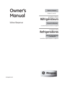 Manual Monogram ZIW30GNZAII Wine Cabinet