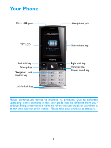 Handleiding Philips CTX332BLK Mobiele telefoon