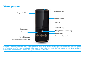 Handleiding Philips CTX623BLK Mobiele telefoon