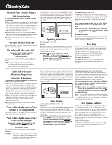 Manual SentrySafe X105 Safe