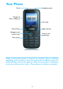 Handleiding Philips CTE1300YL Mobiele telefoon