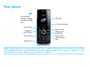 Handleiding Philips CTX516BLK Mobiele telefoon