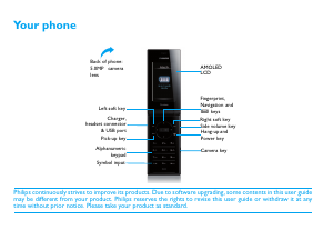 Handleiding Philips CTX712BLK Mobiele telefoon