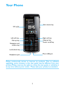 Manual Philips CTX333BLK Mobile Phone