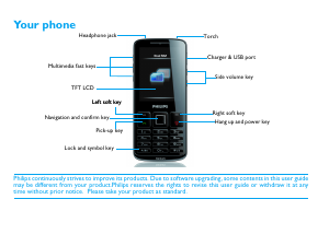 Handleiding Philips CTX325BLK Mobiele telefoon
