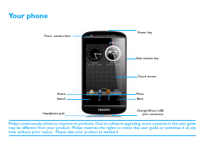 Manual Philips CTW626BLK Mobile Phone