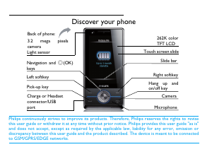 Manual Philips CTX605BLK Mobile Phone