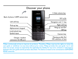 Handleiding Philips CTX603SLV Mobiele telefoon