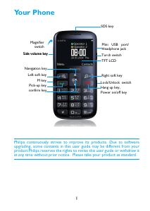 Manual Philips CTX2566WH Mobile Phone