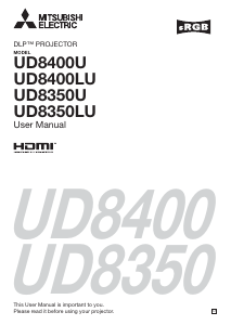 Manual Mitsubishi UD8350U Projector