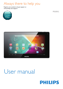 Manual Philips PI3205GB2 Tablet