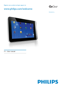 Manual Philips PI5000 GoGear Tablet