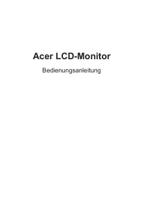 Bedienungsanleitung Acer P167Q LCD monitor