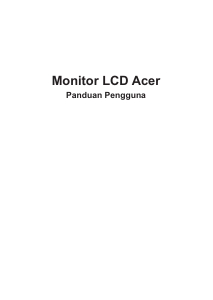 Panduan Acer PE270K Monitor LCD