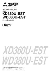 Manual Mitsubishi WD380U-EST Projector