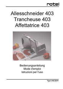 Bedienungsanleitung Rotel 403 Allesschneider