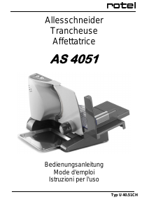 Manuale Rotel AS 4051 Affettatrice