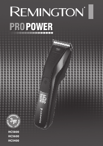 Руководство Remington HC5400 Pro Power Машинка для стрижки волос