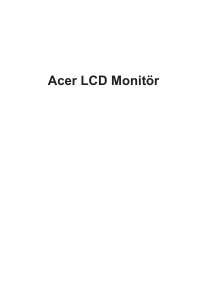 Kullanım kılavuzu Acer RG241YP LCD ekran