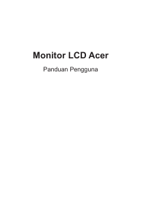 Panduan Acer RG271P Monitor LCD