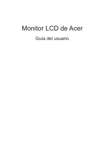 Manual de uso Acer RRG270 Monitor de LCD