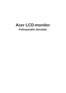 Használati útmutató Acer X27P LCD-monitor