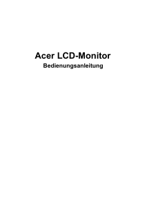 Bedienungsanleitung Acer X34GS LCD monitor