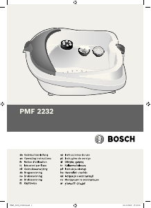 Руководство Bosch PMF2232 Ванна для ног