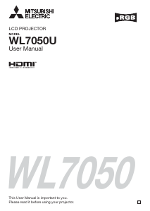 Manual Mitsubishi WL7050U Projector