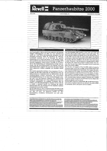 Mode d’emploi Revell set 03121 Military Panzerhaubitze 2000