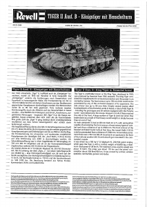 Manual de uso Revell set 03129 Military Tiger II ausf. B