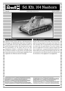 Manual Revell set 03148 Military Sd.Kfz. 164 nashorn