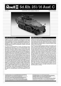 Mode d’emploi Revell set 03197 Military Sd.Kfz. 251/16 ausf. C