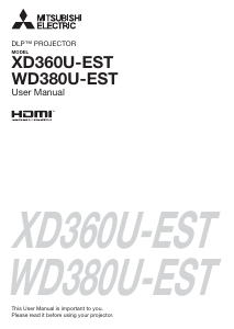 Handleiding Mitsubishi XD360U-EST Beamer