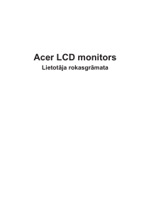 Rokasgrāmata Acer XB273KS Šķidro kristālu monitors