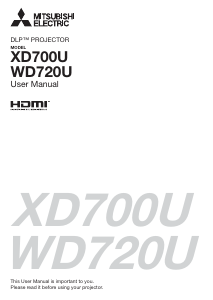 Manual Mitsubishi XD700U Projector