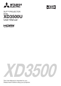 Manual Mitsubishi XD3500U Projector