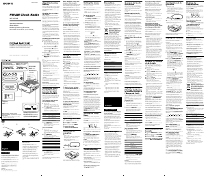 Mode d’emploi Sony ICF-C218S Radio-réveil