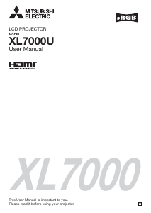 Handleiding Mitsubishi XL7000U Beamer